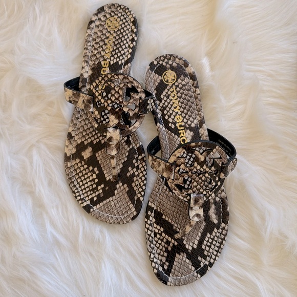 Tory Burch Snakeskin Stamped Miller Sandal 8.5 - Picture 2 of 11